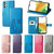 For Samsung Galaxy A13 4G Four-leaf Clasp Embossed Buckle Leather Phone Case(Blue)