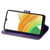 For Samsung Galaxy A13 4G Four-leaf Clasp Embossed Buckle Leather Phone Case(Purple)