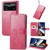 For Xiaomi Poco X4 Pro 5G Four-leaf Clasp Embossed Buckle Leather Phone Case(Magenta)