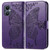 For OnePlus N20 5G Butterfly Love Flower Embossed Flip Leather Phone Case(Dark Purple)