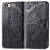 For iPhone SE 2022 / SE 2020 Butterfly Love Flower Embossed Horizontal Flip Leather Case with Bracket / Card Slot / Wallet / Lanyard(Black)