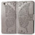 For iPhone SE 2022 / SE 2020 Butterfly Love Flower Embossed Horizontal Flip Leather Case with Bracket / Card Slot / Wallet / Lanyard(Gray)