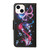 For iPhone 15 3D Colored Drawing Flip Leather Phone Case(Fluorescent Butterfly)