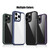 For iPhone 15 Pro Max iPAKY YJ Series Transparent PC+TPU Phone Case(Black)