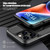 For iPhone 15 Pro Max iPAKY YJ Series Transparent PC+TPU Phone Case(Black)