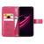 For T-Mobile REVVL V+ 5G Four-leaf Clasp Embossed Buckle Mobile Phone Protection Leather Case with Lanyard & Card Slot & Wallet & Bracket Function(Magenta)