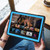 For Lenovo Tab M10 5G 10.6 inch Contrast Color Silicone PC Tablete Case with Holder(Black + Blue)