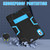 For Lenovo Tab M10 5G 10.6 inch Contrast Color Silicone PC Tablete Case with Holder(Black + Blue)