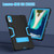 For Lenovo Tab M10 5G 10.6 inch Contrast Color Silicone PC Tablete Case with Holder(Black + Blue)