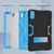 For Lenovo Tab M10 5G 10.6 inch Contrast Color Silicone PC Tablete Case with Holder(Black + Blue)