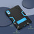 For Lenovo Tab M10 5G 10.6 inch Contrast Color Silicone PC Tablete Case with Holder(Black + Blue)