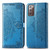 For Samsung Galaxy Note20 Halfway Mandala Embossing Pattern Horizontal Flip Leather Case with Holder & Card Slots & Wallet & Lanyard(Blue)