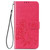 For Nokia 2.4 Four-leaf Clasp Embossed Buckle Mobile Phone Protection Leather Case with Lanyard & Card Slot & Wallet & Bracket Function(Magenta)