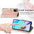 For Xiaomi Redmi 10 Four-leaf Clasp Embossed Buckle Mobile Phone Protection Leather Case with Lanyard & Card Slot & Wallet & Bracket Function(Purple)