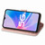 For OPPO A97 5G Four-leaf Clasp Embossed Buckle Leather Phone Case(Rose Gold)