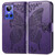 For Realme GT Neo 3 Butterfly Love Flower Embossed Flip Leather Phone Case(Dark Purple)