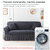 Living Room Stretch Full Coverage Skirt Style Sofa Cover, Size: Double M 145-185cm(One-color Grey) Living Room Stretch Full Coverage Skirt Style Sofa Cover, Size: Double M 145-185cm(One-color Grey)