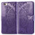 For iPhone SE 2022 / SE 2020Butterfly Love Flower Embossed Horizontal Flip Leather Case with Bracket / Card Slot / Wallet / Lanyard(Dark Purple)