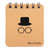 Small Portable Notebook Mini Pocket Coil Notes, Model: Glasses And Hat