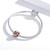 S925 Sterling Silver Pink Flowers Beads DIY Bracelet Necklace Accessories