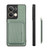 For OPPO Reno9 Carbon Fiber Leather Card Magsafe Phone Case(Green)