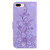 For iPhone 8 Plus / 7 Plus Lily Embossed Leather Phone Case(Purple)