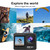 WIFI Color Dual-Screen HD 4K Anti-Shake Video Outdoor Waterproof Sports Camera(AT-Q60AR)