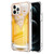 For iPhone 12 Pro Max Electroplating Marble Dual-side IMD Phone Case(Draft Beer)