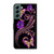 For Samsung Galaxy S22+ Crystal 3D Shockproof Protective Leather Phone Case(Purple Flower Butterfly)