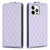 For iPhone 12 Pro Max Diamond Lattice Vertical Flip Leather Phone Case(Purple)