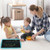 15inch Charging Tablet Doodle Message Double Writing Board LCD Children Drawing Board, Specification: Monochrome Lines (Blue)