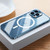 For iPhone 15 Pro Metal Frame Frosted PC Shockproof MagSafe Case(Ocean Blue)