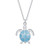 S925 Sterling Silver Blue Turtle Women Nacklace Jewelry