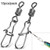 10pcs /Pack Stainless Steel Fishing Connector Bearing Rolling Swivel Connector Fishing Gear Accessories(4(30mm))
