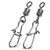 10pcs /Pack Stainless Steel Fishing Connector Bearing Rolling Swivel Connector Fishing Gear Accessories(4(30mm))