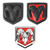 Bull Pattern Car Metal Body Decorative Sticker, Size : S (Black Red)