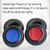 2 PCS Headphone Sponge Cover Headphone Leather Cover For Jabra Revo Wireless, Colour: Black Blue Net