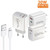 PD30W USB-C / Type-C + QC3.0 USB Dual Port Charger with 1m USB to 8 Pin Data Cable, AU Plug