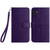 For Samsung Galaxy A34 Rhombic Texture Leather Phone Case with Lanyard(Purple)