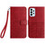 For Samsung Galaxy A33 4G / 5G Rhombic Texture Leather Phone Case with Lanyard(Red)