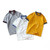 Boys Short Sleeve T-shirt Polo Shirt (Color:Grey Size:120cm)