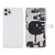 Battery Back Cover Assembly (with Side Keys & Power Button + Volume Button Flex Cable & Wireless Charging Module & Motor & Charging Port & Speaker Ringer Buzzer & Card Tray & Camera Lens Cover) for iPhone 11 Pro(Silver)