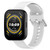 For Amazfit Bip 5 Silicone Watch Band, Size:L Size(White)