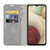For Samsung Galaxy F12 / M12 Retro-skin Business Magnetic Suction Leather Case with Holder & Card Slots & Wallet(Grey)