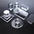 2 PCS Square 8x8x1.5cm Transparent Acrylic Geometric Photo Props Photography Background Plate Ornaments