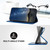 For Samsung Galaxy S21 FE Datura Flower Embossed Flip Leather Phone Case(Blue)