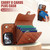 For iPhone 15 Pro Max Crossbody Rhombic Horizontal Wallet Leather Phone Case(Brown)