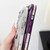 For iPhone 12 Pro Gradient Glitter Water Cube Electroplating TPU Phone Case(Purple)
