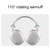 Wireless Bluetooth Headphones Noise Reduction Stereo Gaming Headset(Silver)