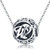 S925 Sterling Silver 26 English Letter Beads DIY Bracelet Necklace Accessories, Style:W